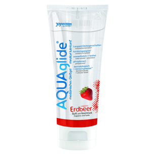 Tubetto AQUAglide lubrificante a base acqua aroma fragola con confezione trasparente
