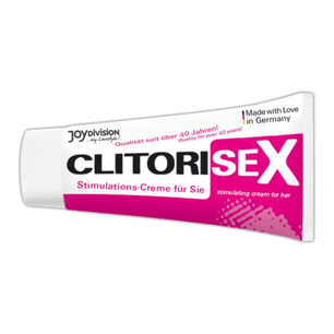 Tubo crema stimolante ClitoriSex rosa e bianco con confezione originale Joydivision