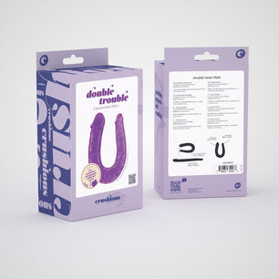 Dildo doppia testa in silicone morbido e flessibile, lunghezza 27 cm, utilizzabile da entrambi i lati