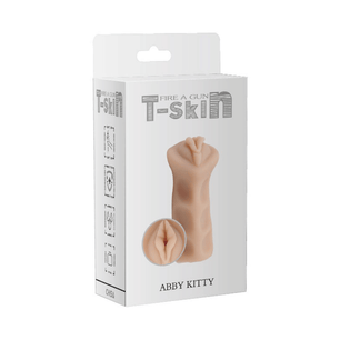 Confezione del masturbatore Abby Kitty color carne con design compatto e finitura soft-touch.