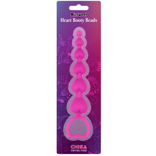 Anal beads progressive in silicone soft touch, con forme a cuore per un design unico e una sensazione graduale e confortevole