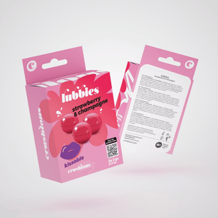 Sfere aromatiche rosse profumate gusto fragola e champagne in confezione rosa