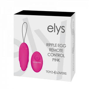Confezione del prodotto Elys Ripple Egg Remote Control Pink con ovetto vibrante rosa e telecomando.