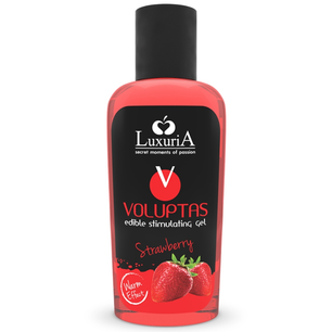 INTIMATELINE LUXURIA - Voluptas Gel da Massaggio Alimentare Effetto Riscaldante - Fragola 100 Ml