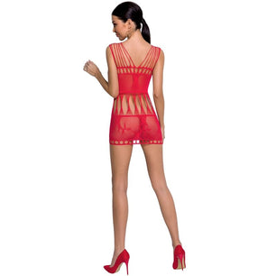 PASSION - Woman BS090 Bodystocking Rosso Taglia Unica