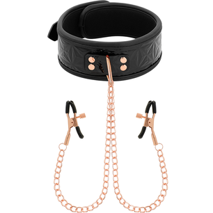 BEGME - Black Edition Collare con Morsetti per Capezzoli