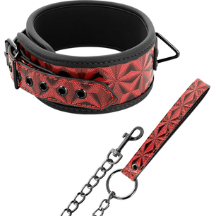 BEGME - Collare in Pelle Vegana Premium Red Edition con Fodera in Neoprene