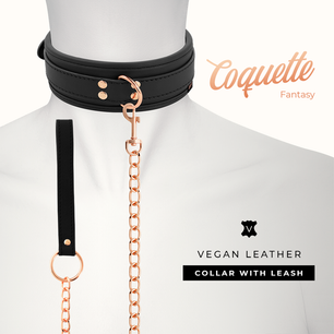 COQUETTE CHIC DESIRE - Collana in Pelle Fantasia Vegana con Cinturino e Fodera in Neoprene