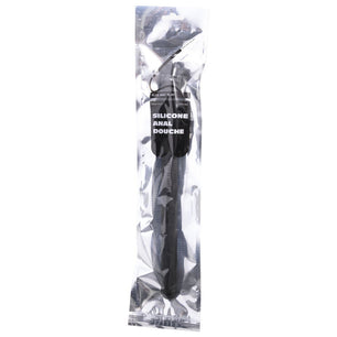ALL BLACK - Doccia Anale Rigata in Silicone 27 Cm