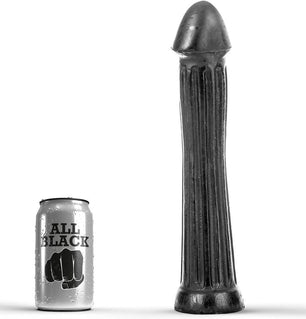 ALL BLACK - Dildo con Plug 31 Cm