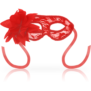 OHMAMA - Maschere Maschere con Pizzo e Fiore Rosso