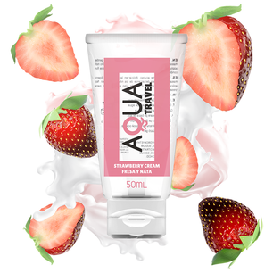 AQUA TRAVEL - Lubrificante a Base Acqua Gusto Crema Fragola - 50 Ml
