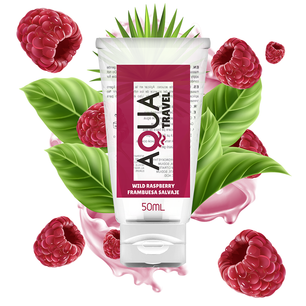 AQUA TRAVEL - Lubrificante a Base Acqua al Gusto di Lampone Selvatico - 50 Ml