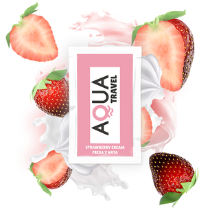 AQUA TRAVEL - Lubrificante a Base Acqua Gusto Crema di Fragola 6 Ml