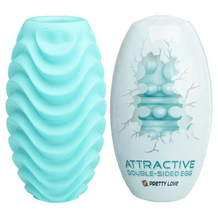 PRETTY LOVE - Uovo Masturbatore a Doppia Faccia Turchese