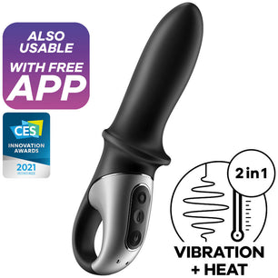 SATISFYER - App Vibratore Anale Hot Passion Nero