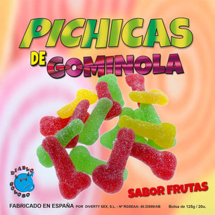 DIABLO GOLOSO - Pichitas Gumminol Alla Frutta con Zucchero