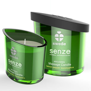 SWEDE - Candela da Massaggio Svizzante Senze - Limone, Pepe, Eucalipto