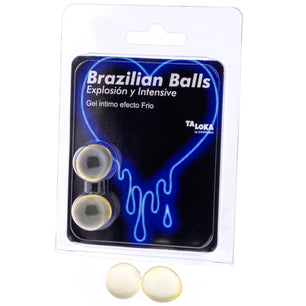 TALOKA - 2 Sfere Brasiliane Gel Emozionante Effetto Freddo e Vibrazione