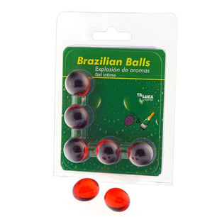TALOKA - 5 Sfere Brasiliane Gel Intimo Fragole e Champagne