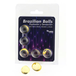 TALOKA - 5 Sfere Brasiliane Gel Emozionante Vibrante ed Effetto Shock