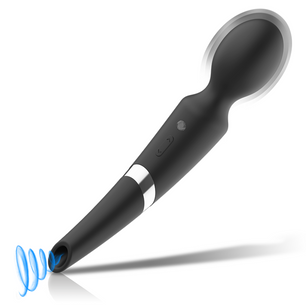 BLACK&SILVER - Beck Bacchetta e Ventosa 2 in 1 in Silicone