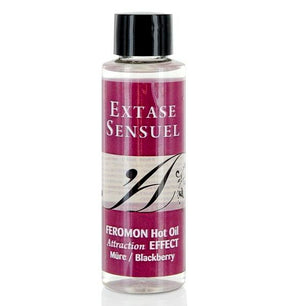 EXTASE SENSUAL - Olio da Massaggio Effetto Riscaldante Ai Feromoni di Mora 100 Ml