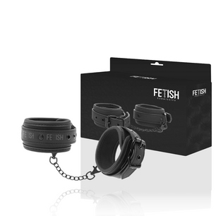 FETISH SUBMISSIVE - Polsini Alla Caviglia in Pelle Vegana con Fodera in Noprene
