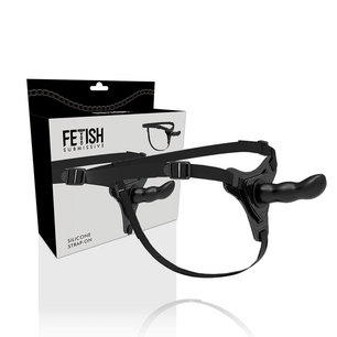 FETISH SUBMISSIVE HARNESS - Silicone Nero Punto G 16 Cm