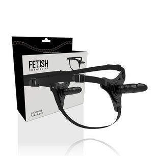 FETISH SUBMISSIVE HARNESS - Silicone Nero Realistico 15 Cm
