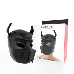 DARKNESS - Maschera per Cani in Neoprene con Muserola Rimovibile M