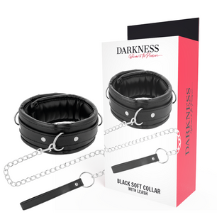 DARKNESS - Collana in Morbida Pelle con Catena