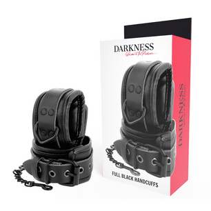 DARKNESS - Manette Regolabili in Pelle Nera