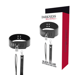 DARKNESS - Collare Bdsm con Chiusura Nera