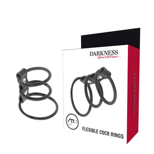 DARKNESS - Set di 3 Anelli per Pene Flessibili
