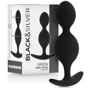 BLACK&SILVER - Orson Plug in Silicone 2 Onde Anal 9 Cm