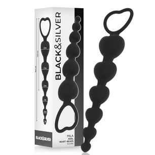 BLACK&SILVER - Mila Anale Catena di Cuori 18 Cm