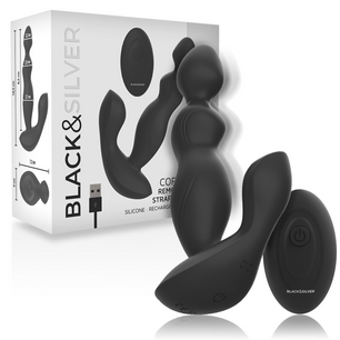 BLACK&SILVER - Telecomando in Silicone Plug Anale Cora