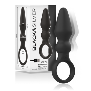 BLACK&SILVER - Potente Plug Anale in Silicone Ozzy