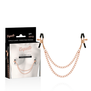 COQUETTE CHIC DESIRE - Clips per Capezzoli in Metallo Fantasia con Catena