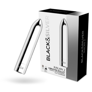 BLACK&SILVER - Kailan 2 Proiettile Magnetico Vibrante Argento