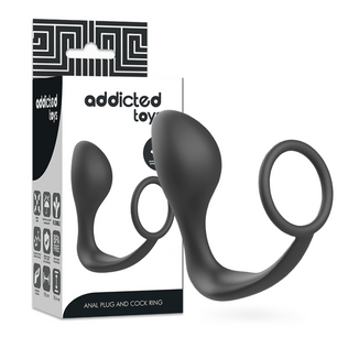 ADDICTED TOYS - Plug Anale con Anello in Silicone Nero
