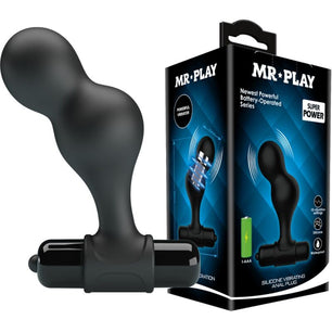 MR PLAY - Plug Anale Vibratore in Silicone Nero