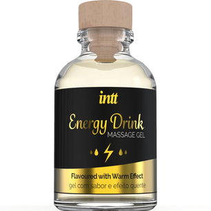 INTT MASSAGE & ORAL SEX - Gel da Massaggio con Bevanda Energetica Aromatizzata ed Effetto Riscaldante