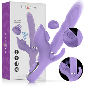 INTENSE - Billie Vibratore Multifunzionale Ricaricabile a Succhio con Pulsante Viola