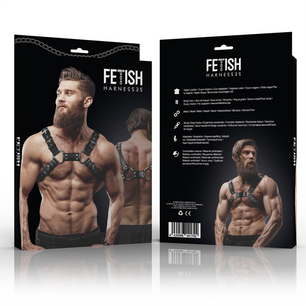 FETISH SUBMISSIVE ATTITUDINE - Imbracatura per Bulldog in Ecopelle Regolabile da Uomo
