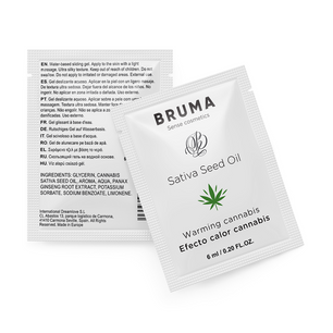 BRUMA - Gel Scorrevole All''olio di Semi di Sativa Gusto Cannabis Riscaldante 6 Ml