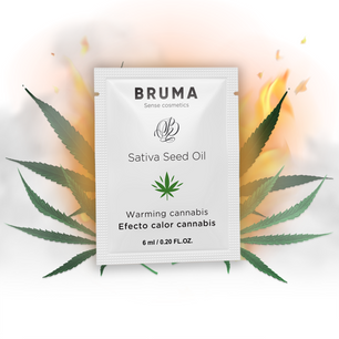 BRUMA - Gel Scorrevole All''olio di Semi di Sativa Gusto Cannabis Riscaldante 6 Ml