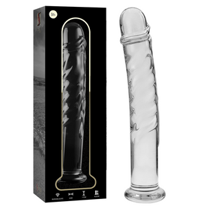 NEBULA SERIES BY IBIZA - Modello 16 Dildo in Vetro Borosilicato Trasparente 18.5 Cm -o- 3 Cm