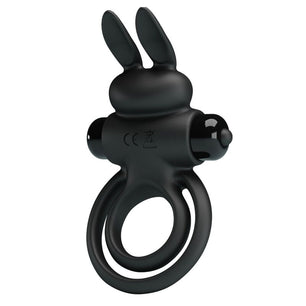 PRETTY LOVE - Anello Vibrator Iii Rabbit per Pene Nero
